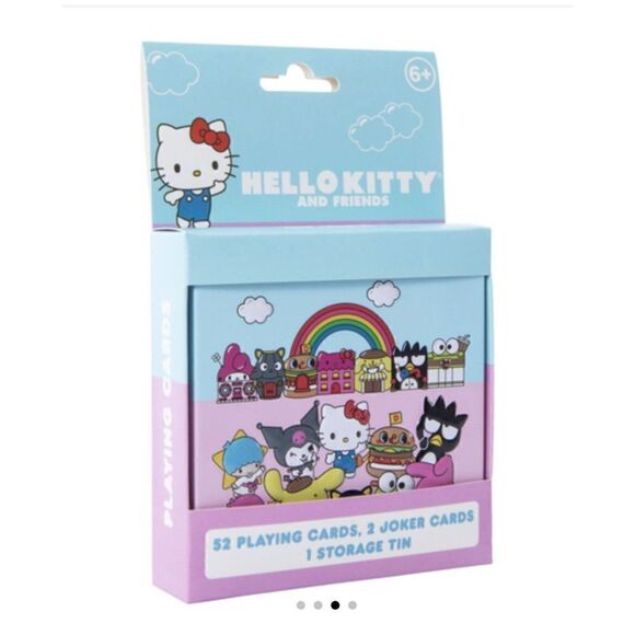New! Hello Kitty Sanrio Playing Cards Tin Box Case, so fun! - Picture 3 of 4